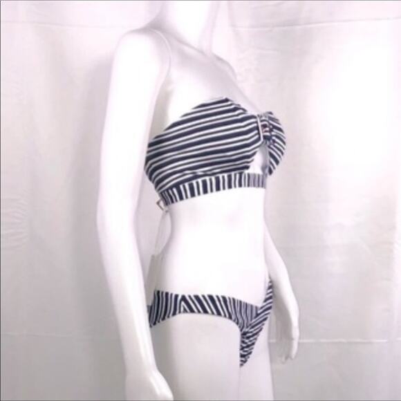 Kopper & Zink Navy & White Stripe Bikini Set - Size Large - Picture 2 of 16